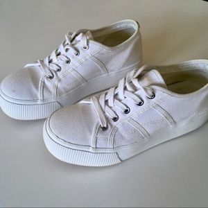 Steve Madden White Platform Sneakers